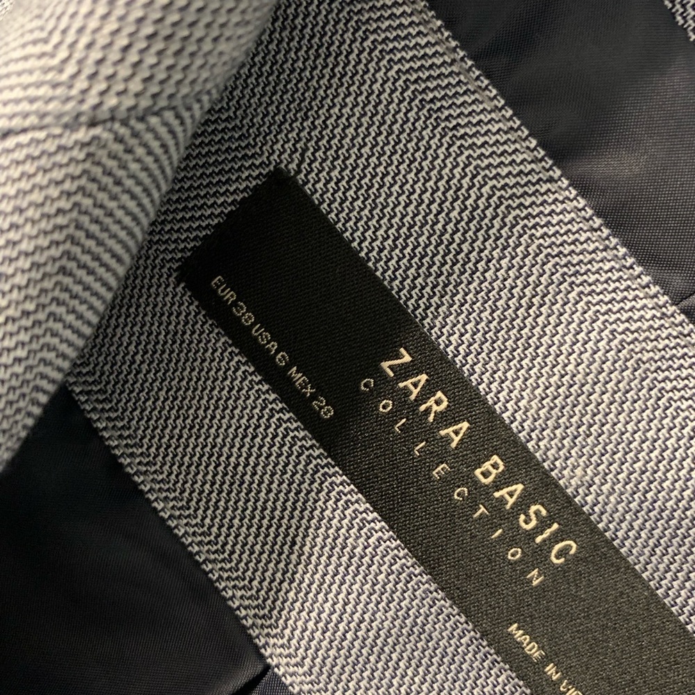 Zara Basic Gray Blazer Womens Fitted Career Busin… - image 4